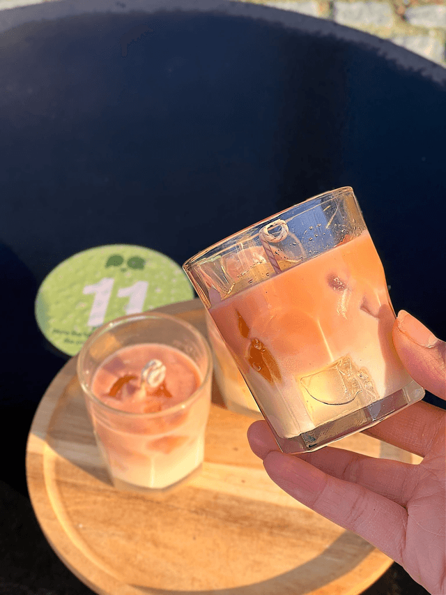 Iskaffé lys (Liten glass)