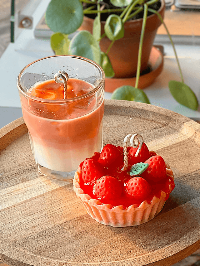 Iskaffé lys (Liten glass)